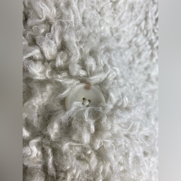 Vince Shaggy Long Coat Faux Shearling Sherpa Medium - Picture 6 of 15